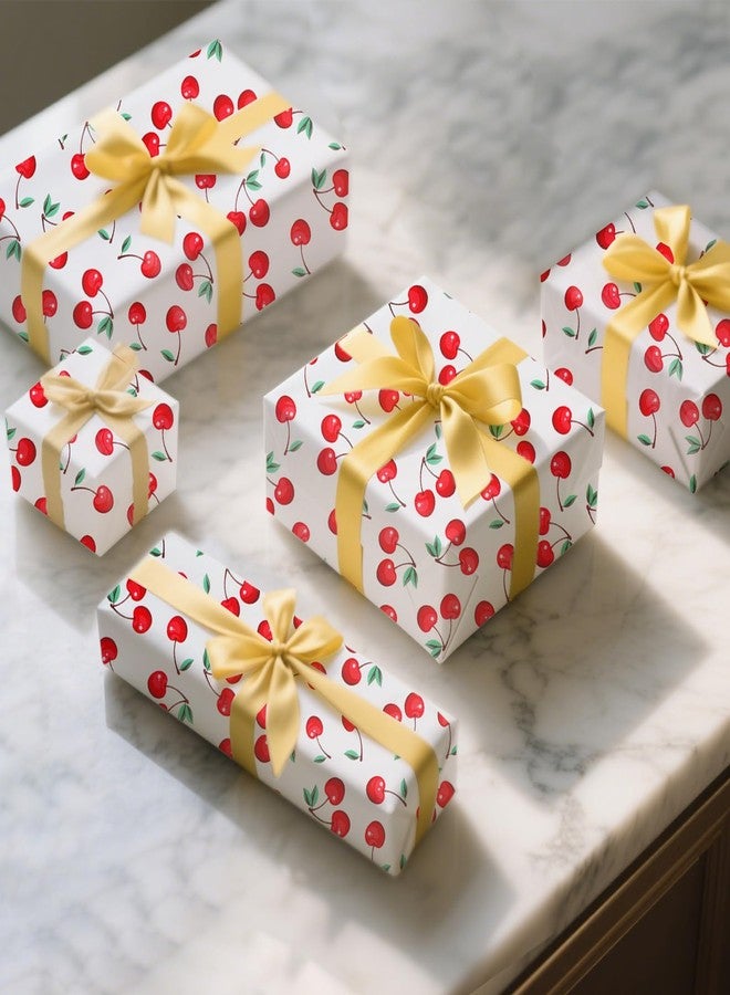 Ethanberg 60 Sheets Gift Wrapping Tissue Paper Bulk, Cherry Fruit Print Tissue Paper for Gift Bags, Decorative Art Papers for DIY Crafts Wedding Birthday Baby Showers Holiday Party Decor, 20x14 Inches - Image 5